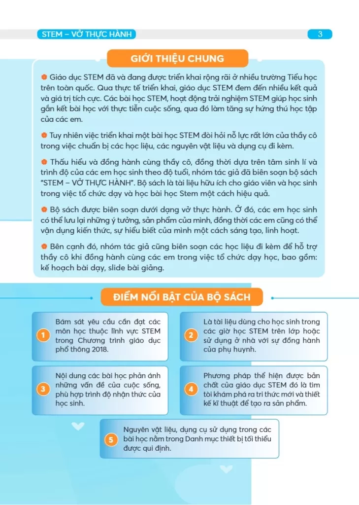STEM LỚP 1, 2, 3, 4, 5 - VỞ THỰC HÀNH